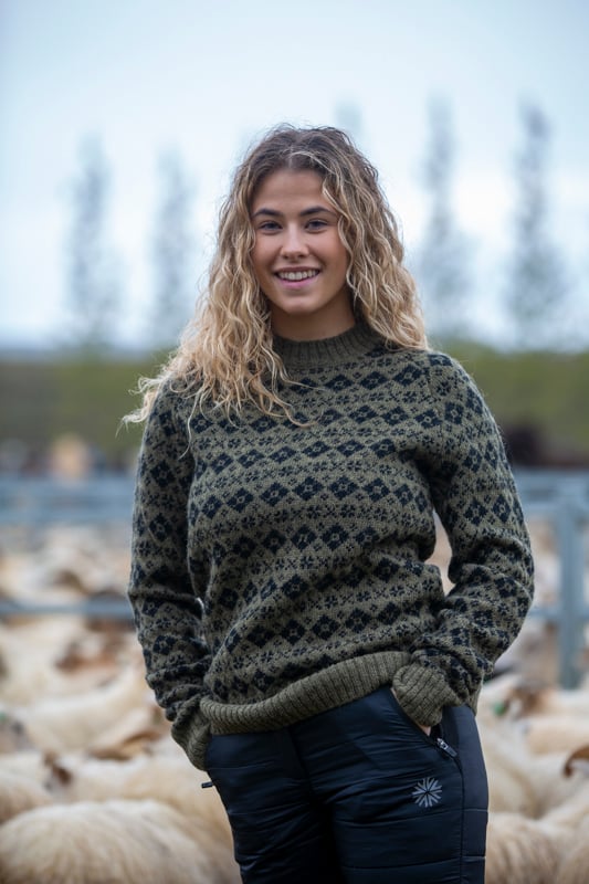 Vaglaskógur wool sweater diamant  