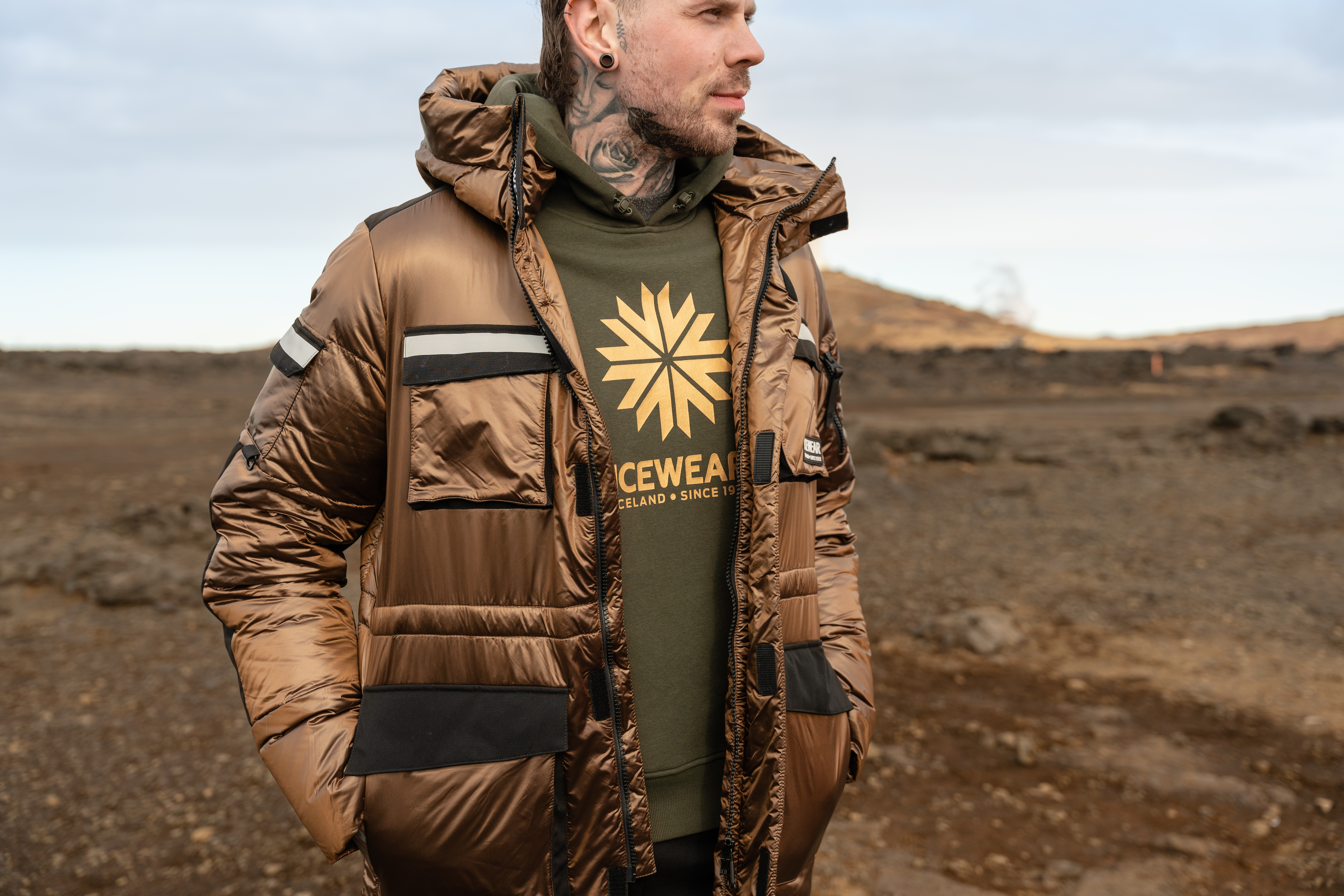 Hofsjökull winter parka insulated with Icelandic wool
