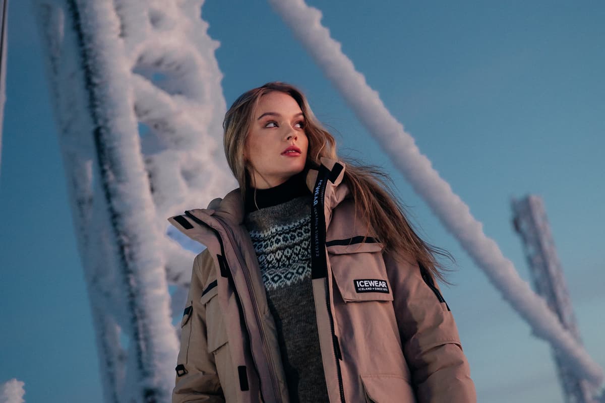 woman in cold snowy place