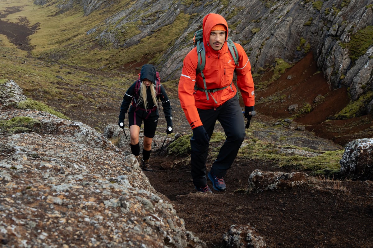 couple hiking in Iceland