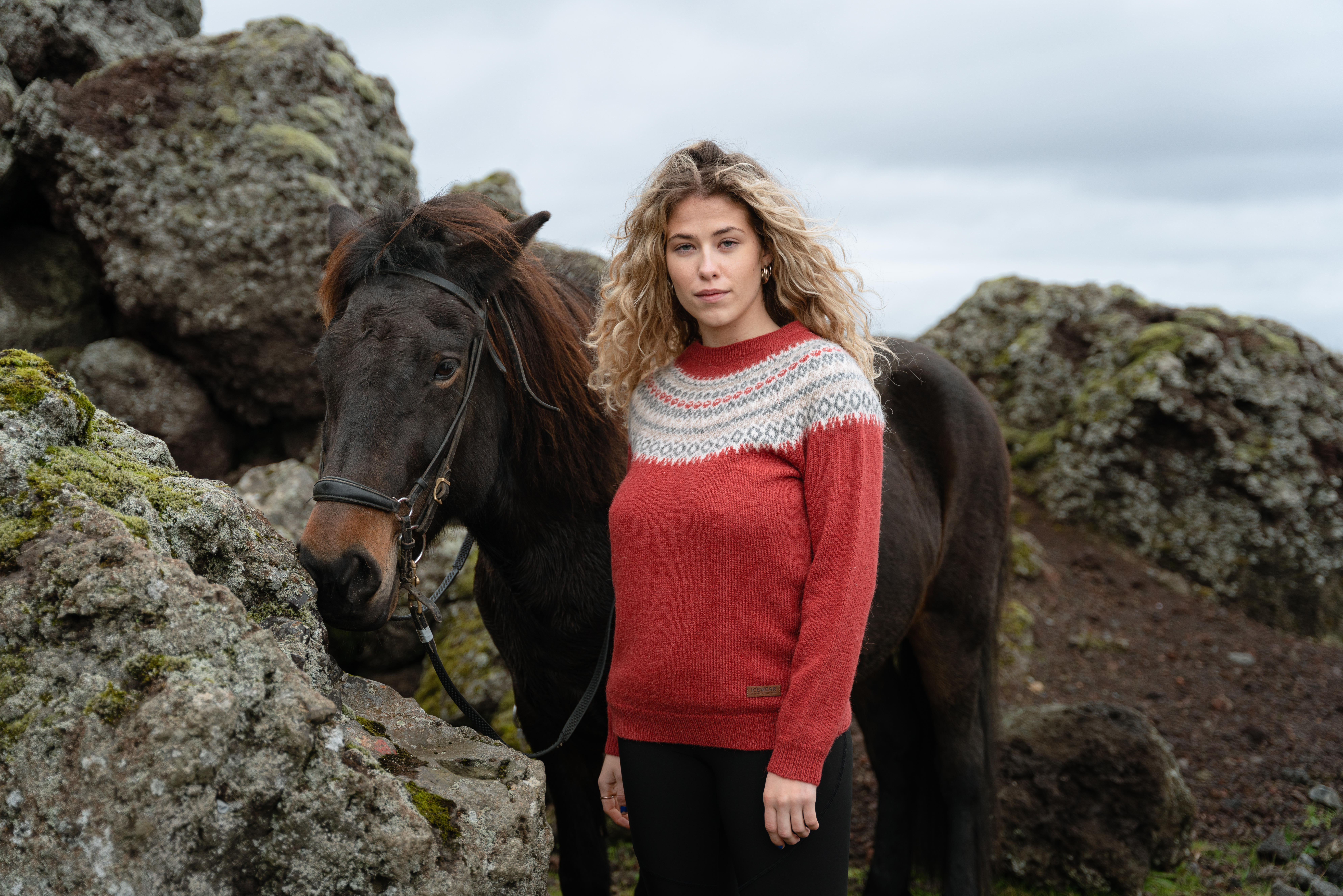 Fagradalsfjall women´s classic Icelandic wool sweater  