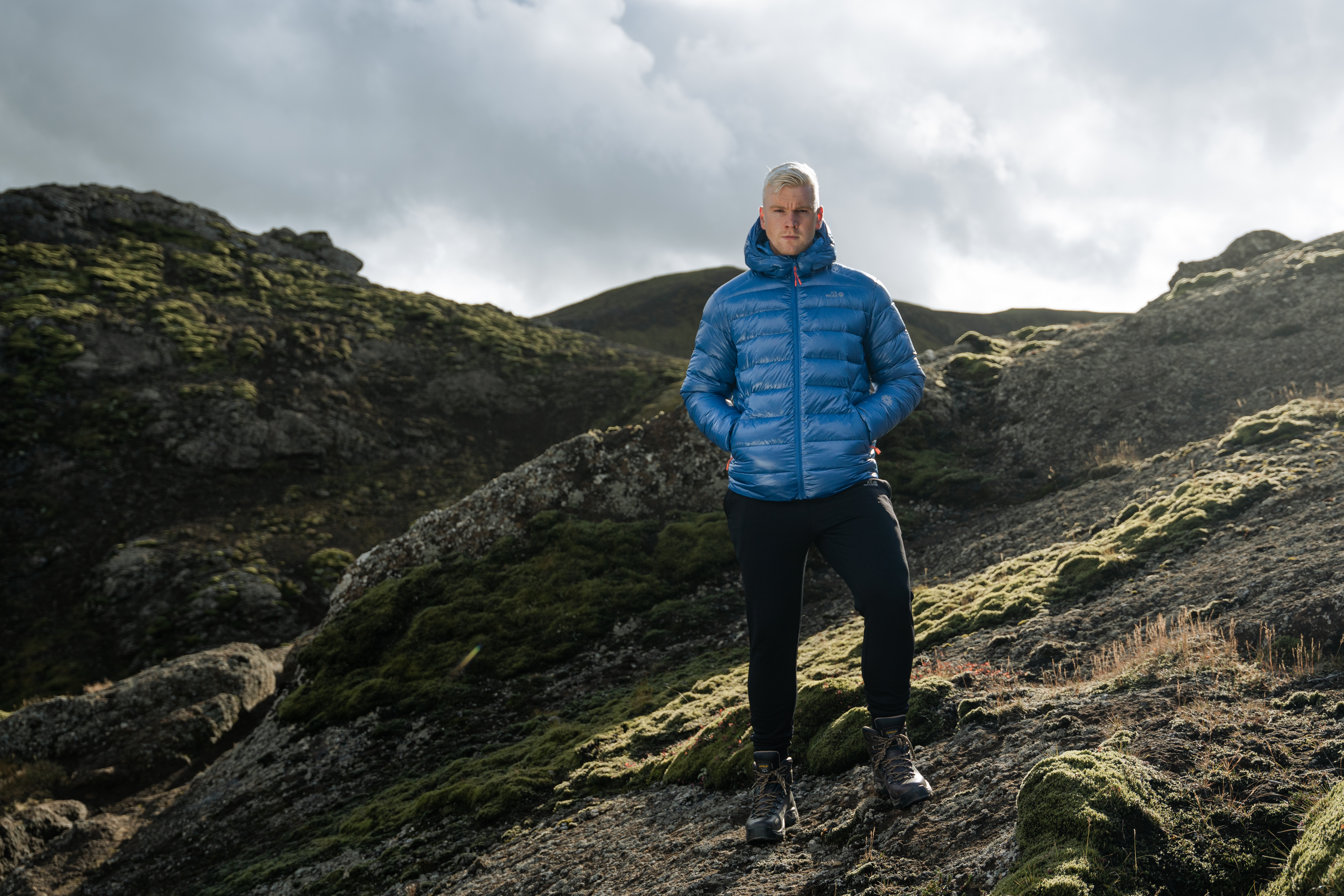 Bárðarbunga puffer jacket with water repellent down