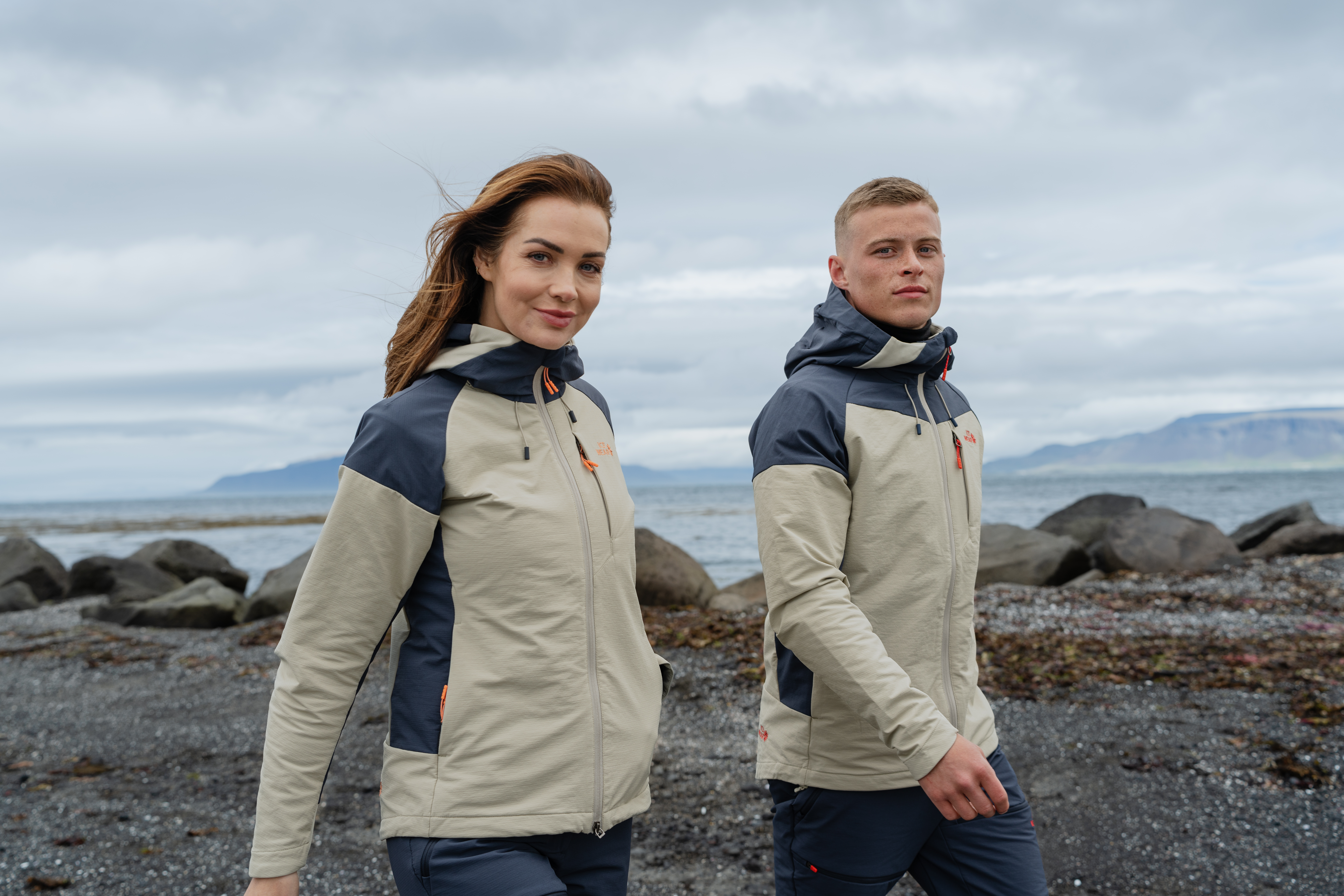 Couple taking a walk on the coastline