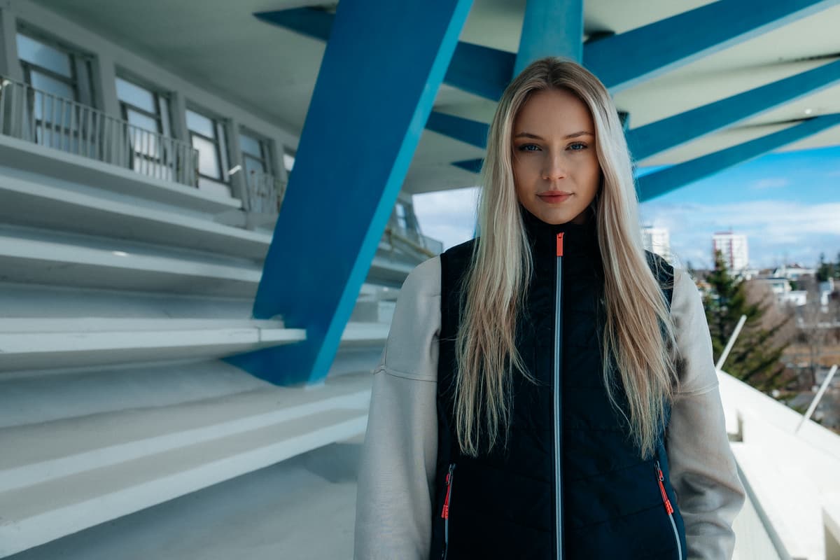 Woman in a vest