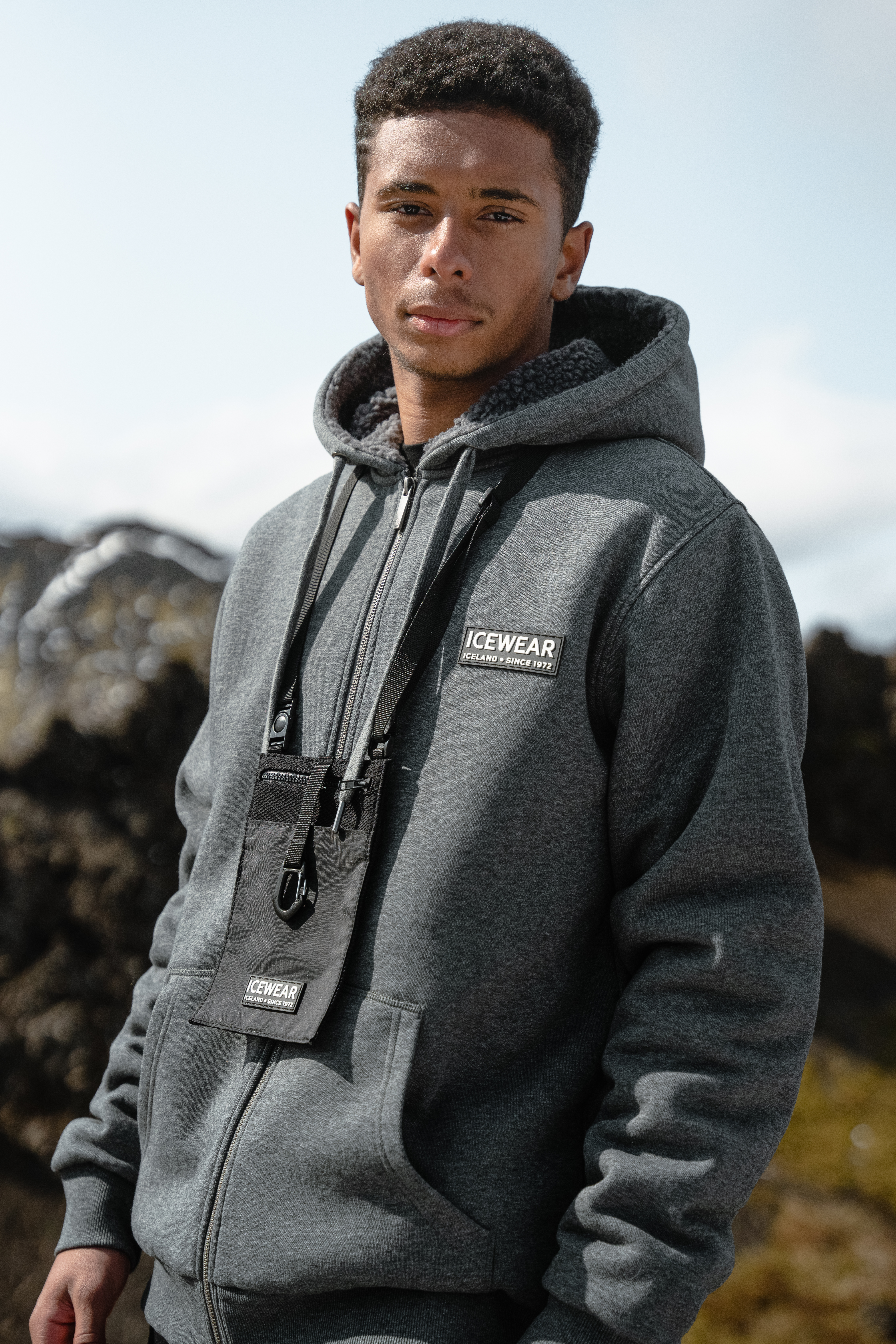 Sölvaklettur zipped lined hoodie  