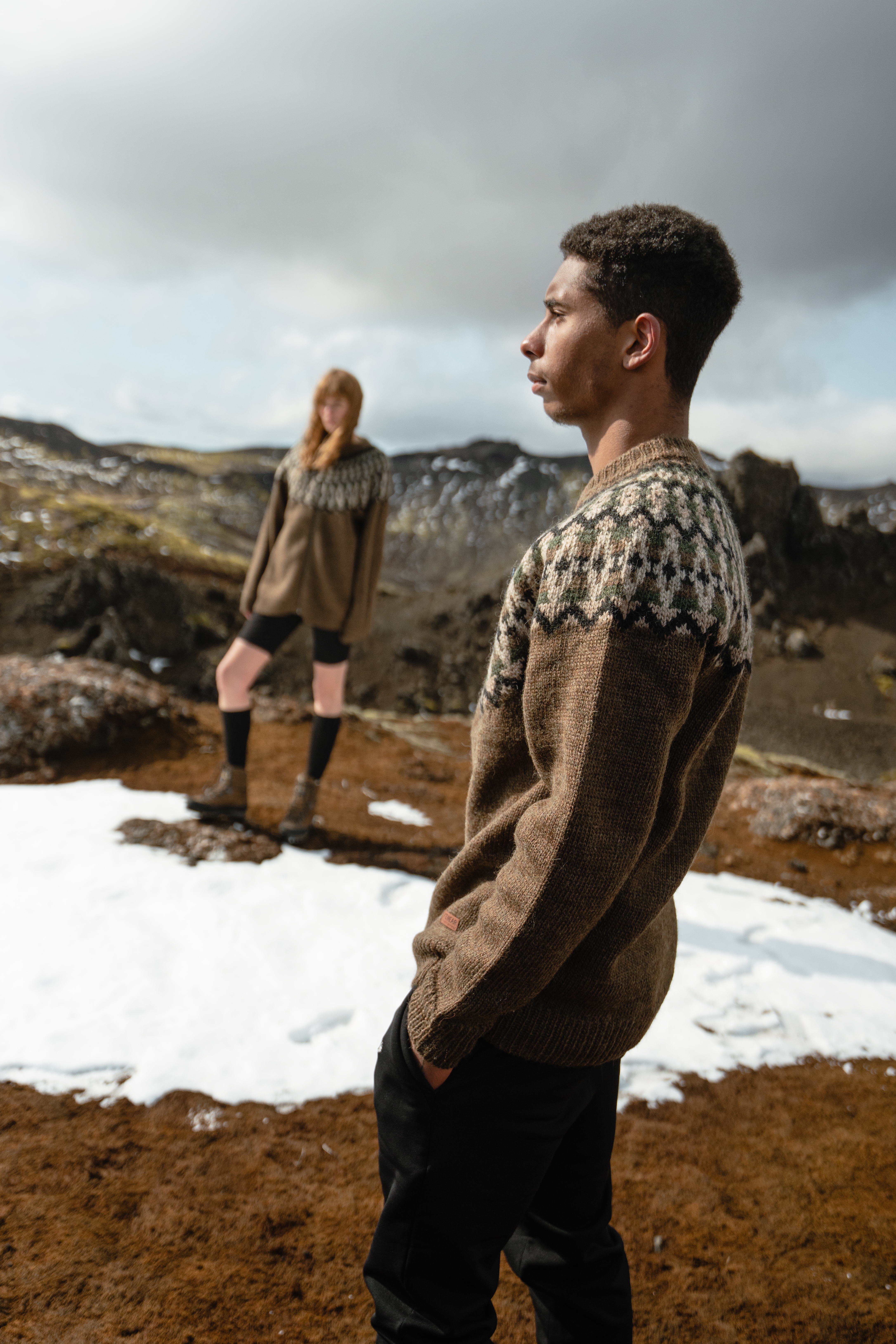 Snorralaug Wollstrickjacke mit Reissverschluss