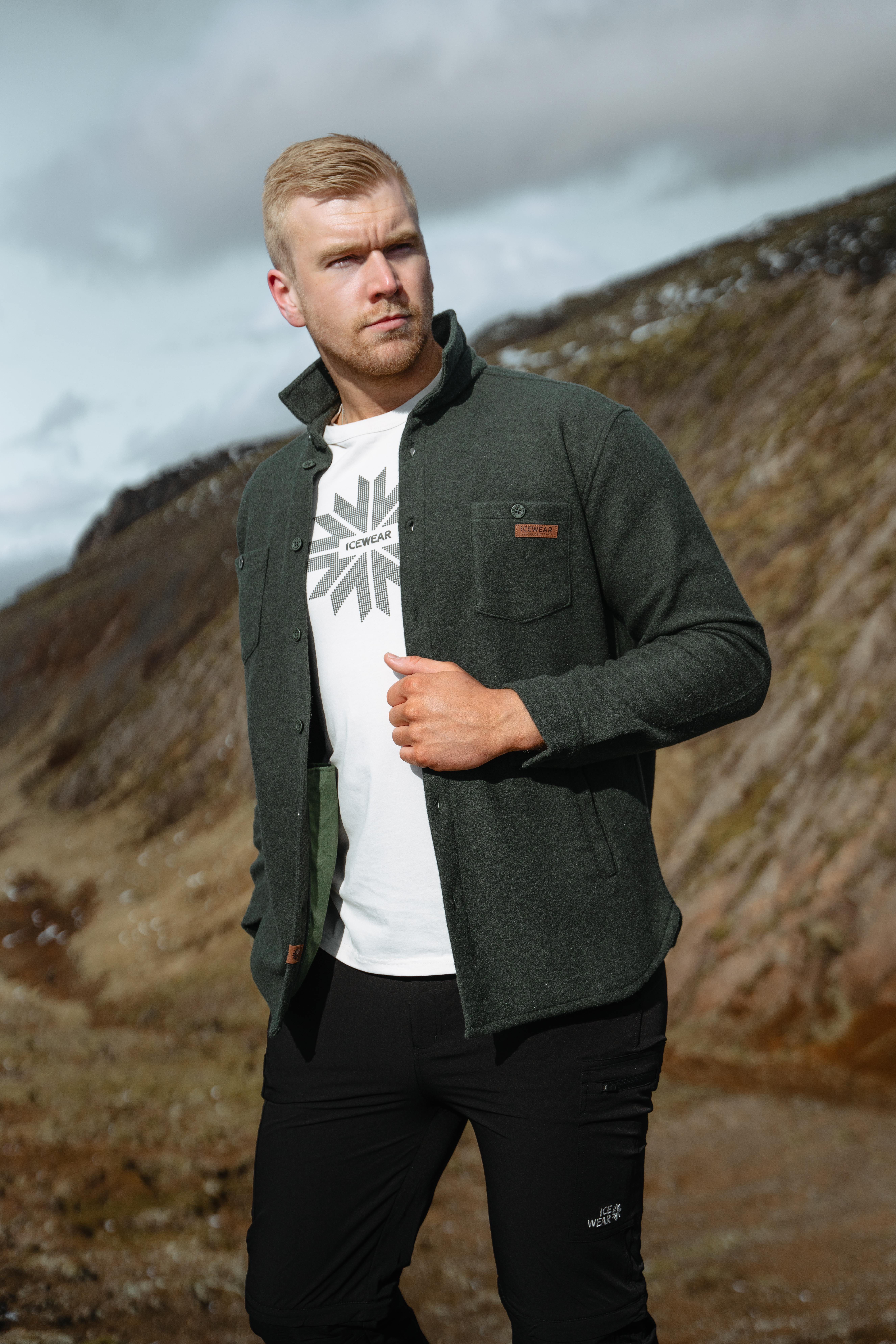 Skógarás Chemise en polaire et en laine Skógarás Chemise en polaire et en laine