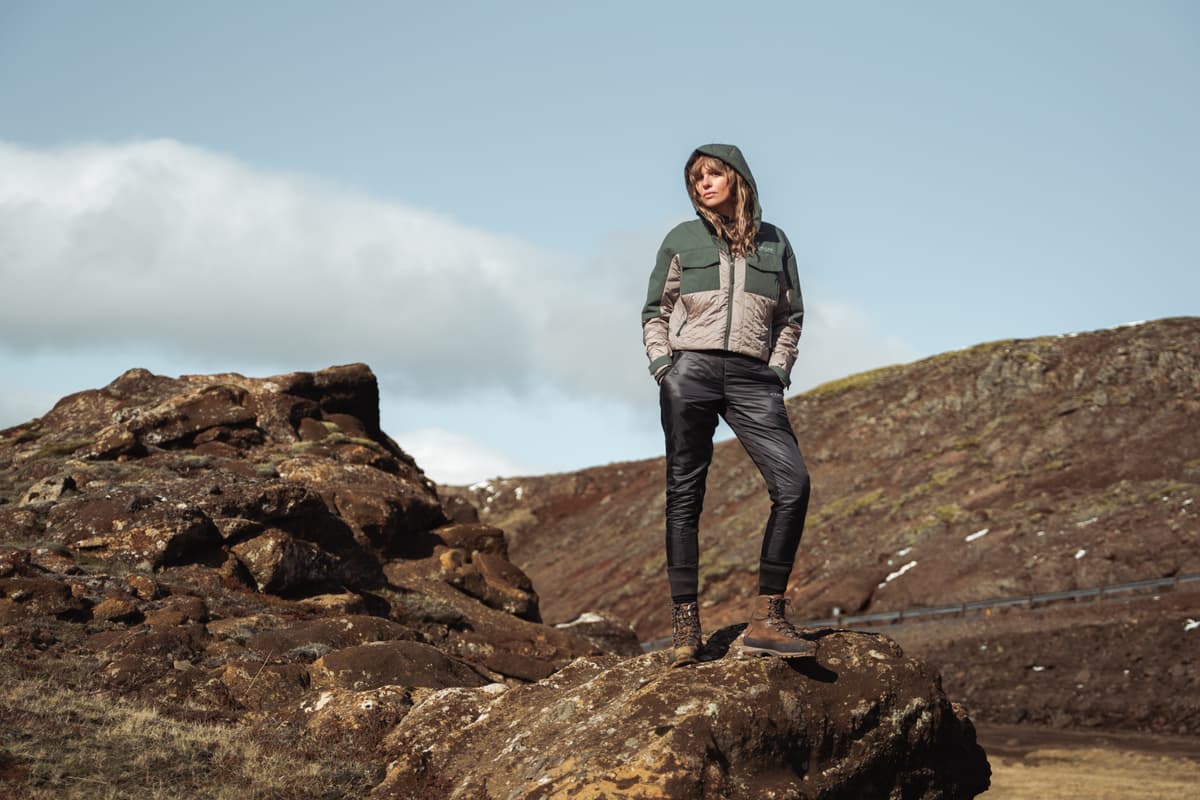 Woman on a cliff