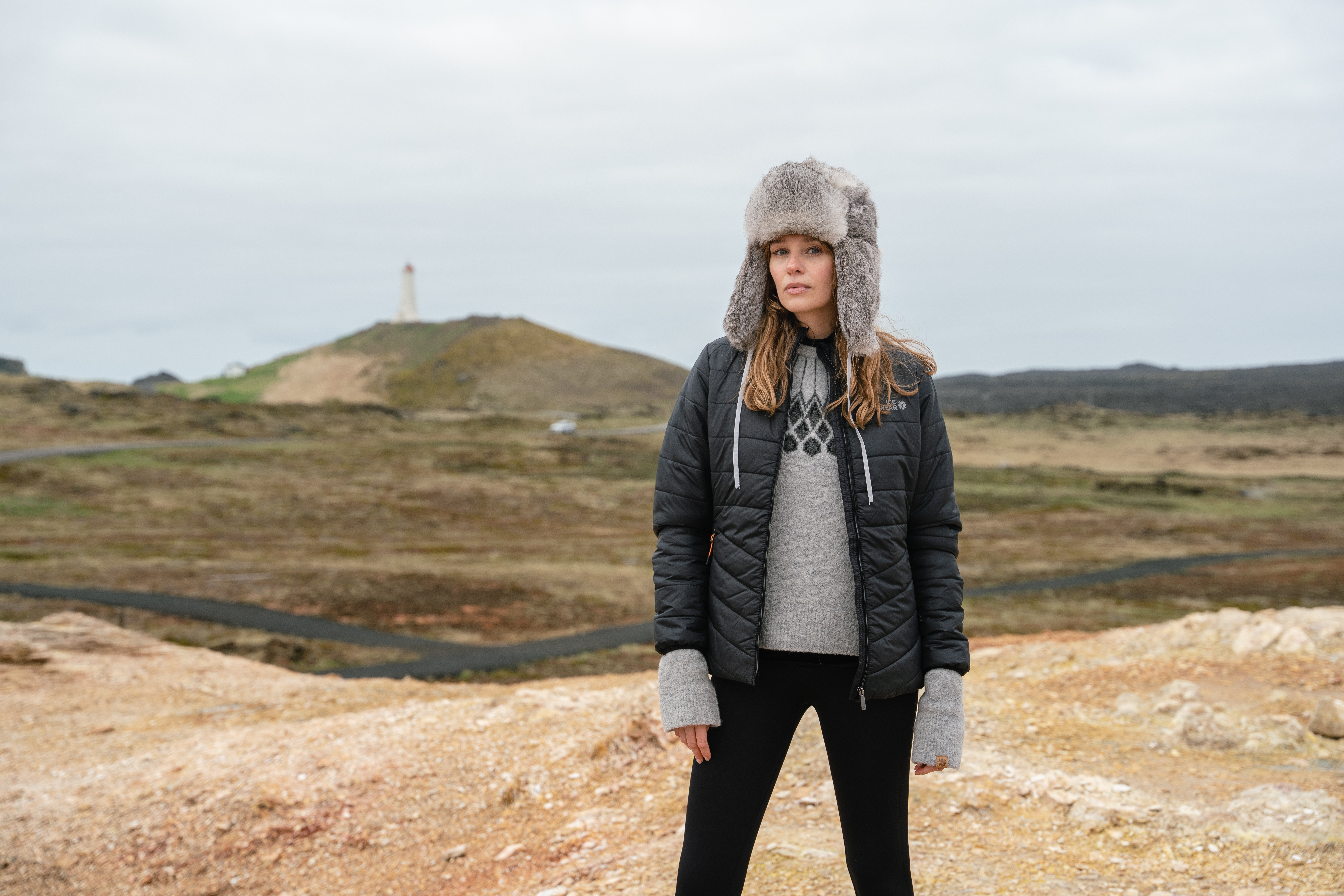 Þjórsárver 女装北欧风格羊毛混纺套头衫