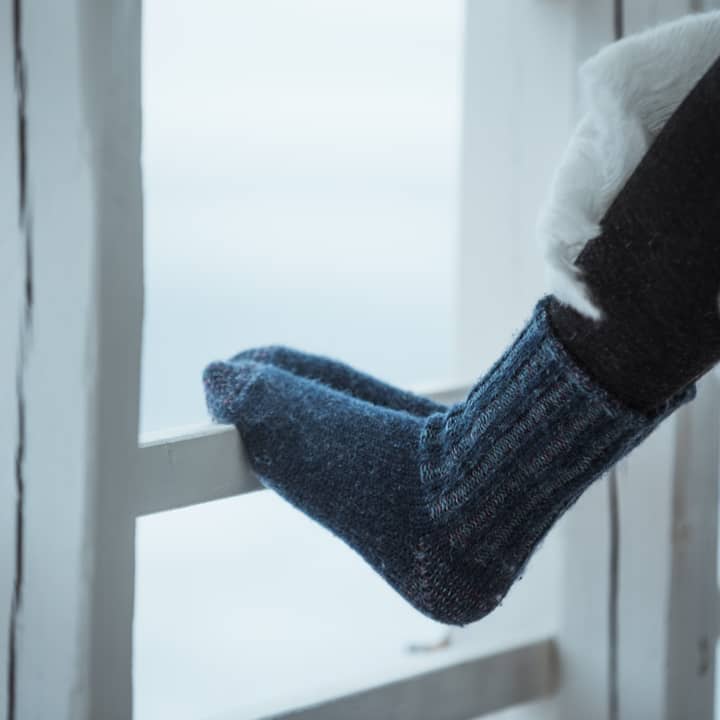 socks in a window