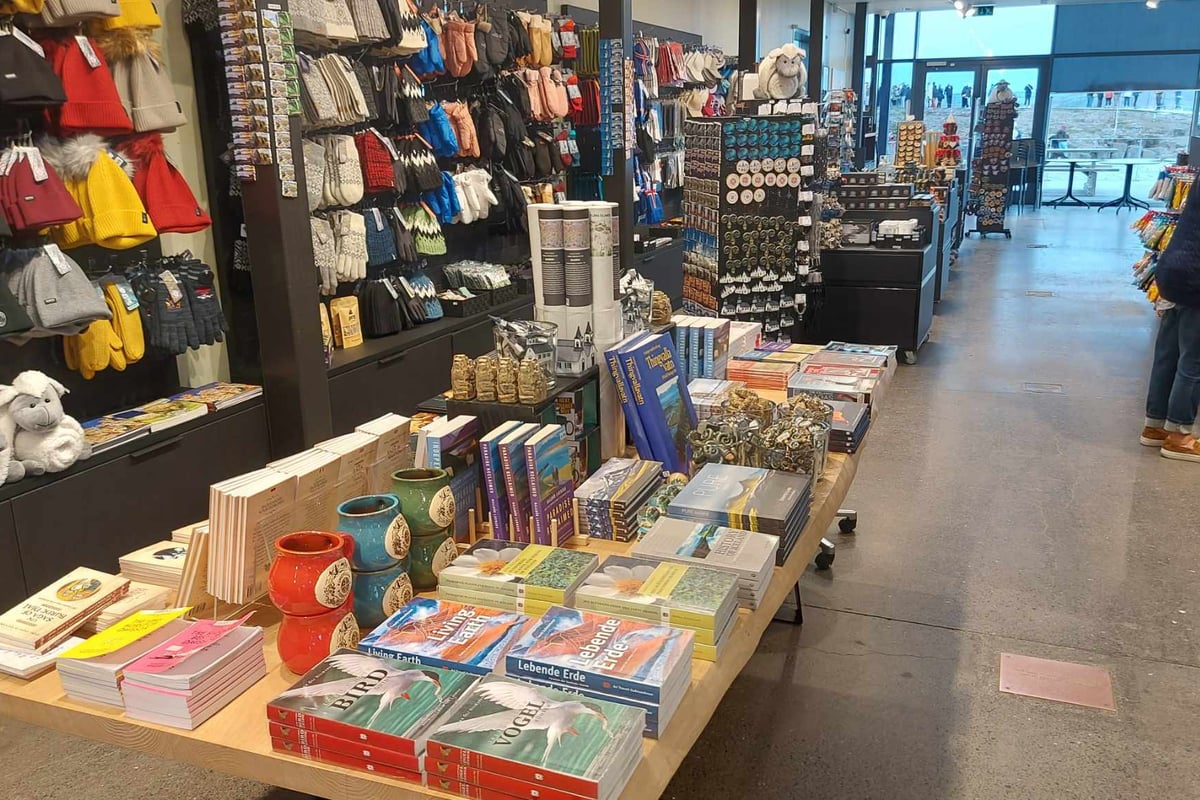 inside Icewear store in Þingvellir