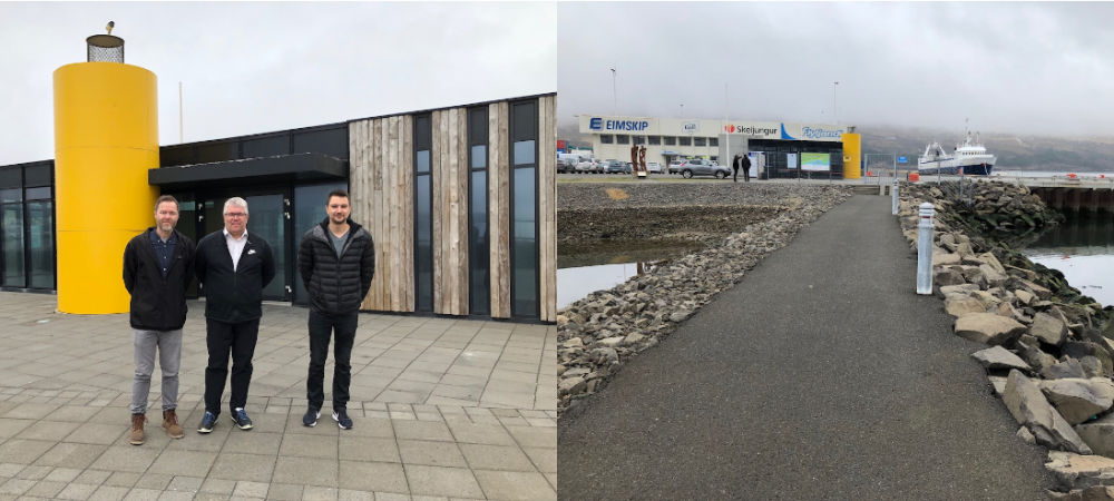 the Icewear store in the harbor in Akureyri, north Iceland