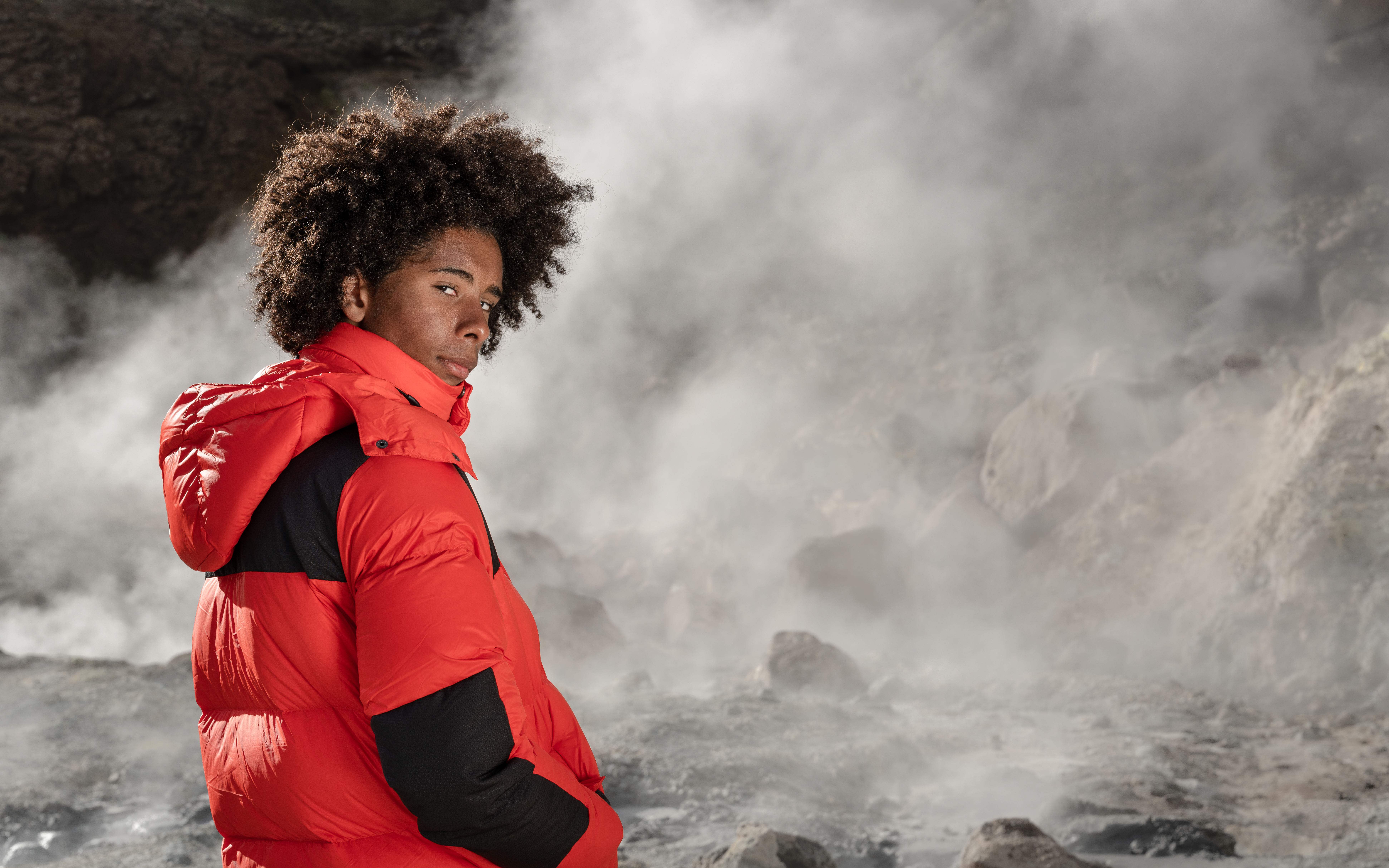 Funi Windproof puffer jacket for Iceland