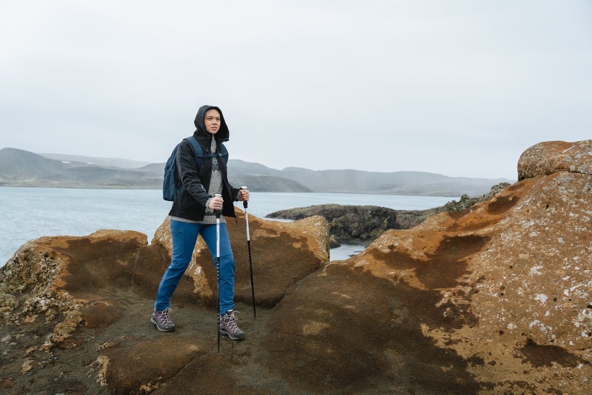 woman hiking