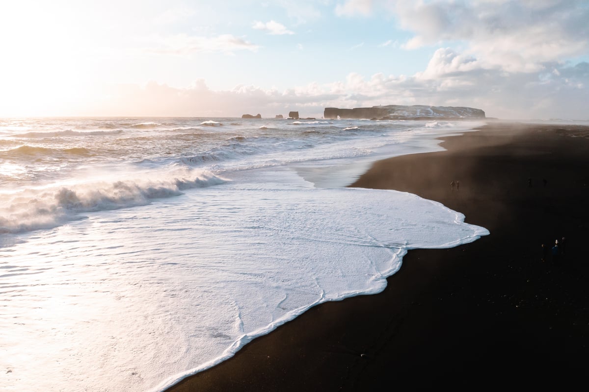 Black beach, Reynisfjara in south Iceland