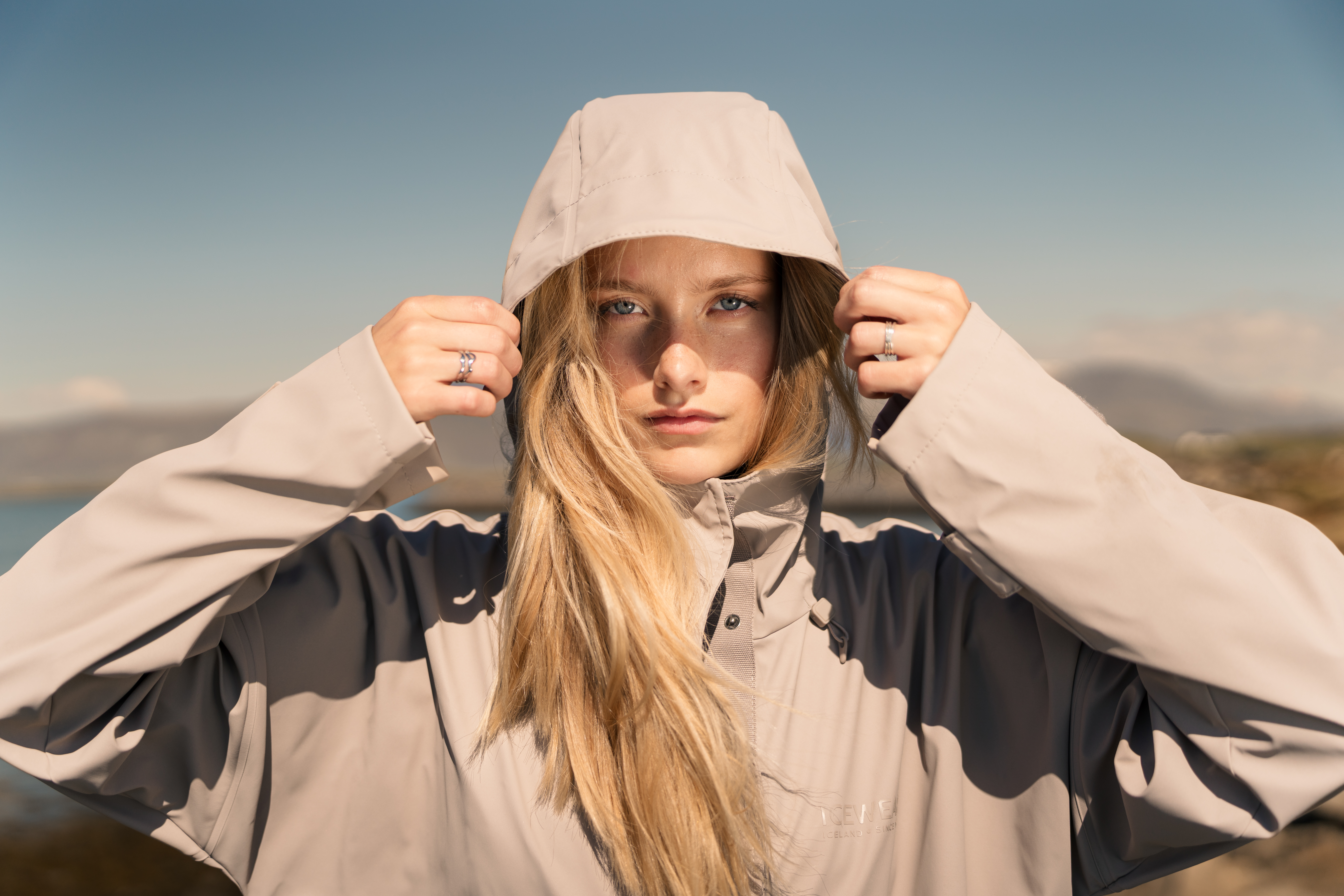 Vatnsdalur Imperméable long avec chapeau