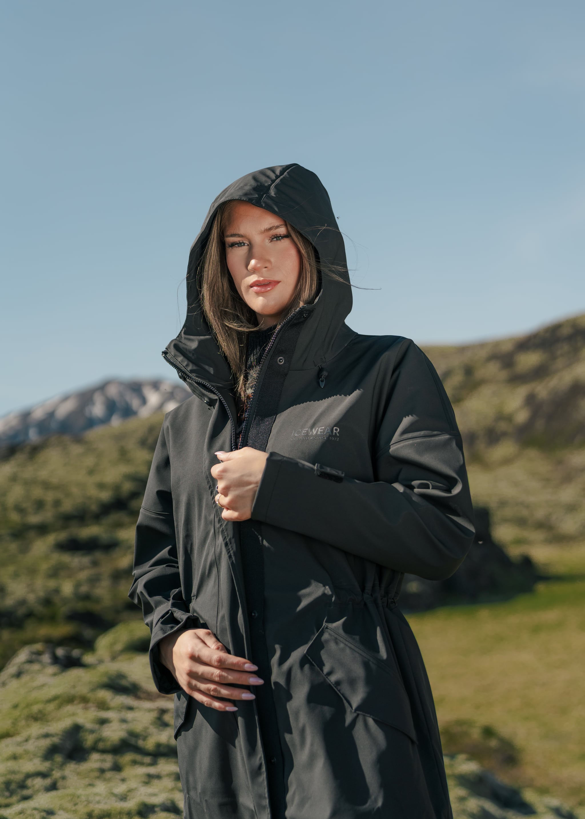 Vatnsdalur long hooded rain jacket