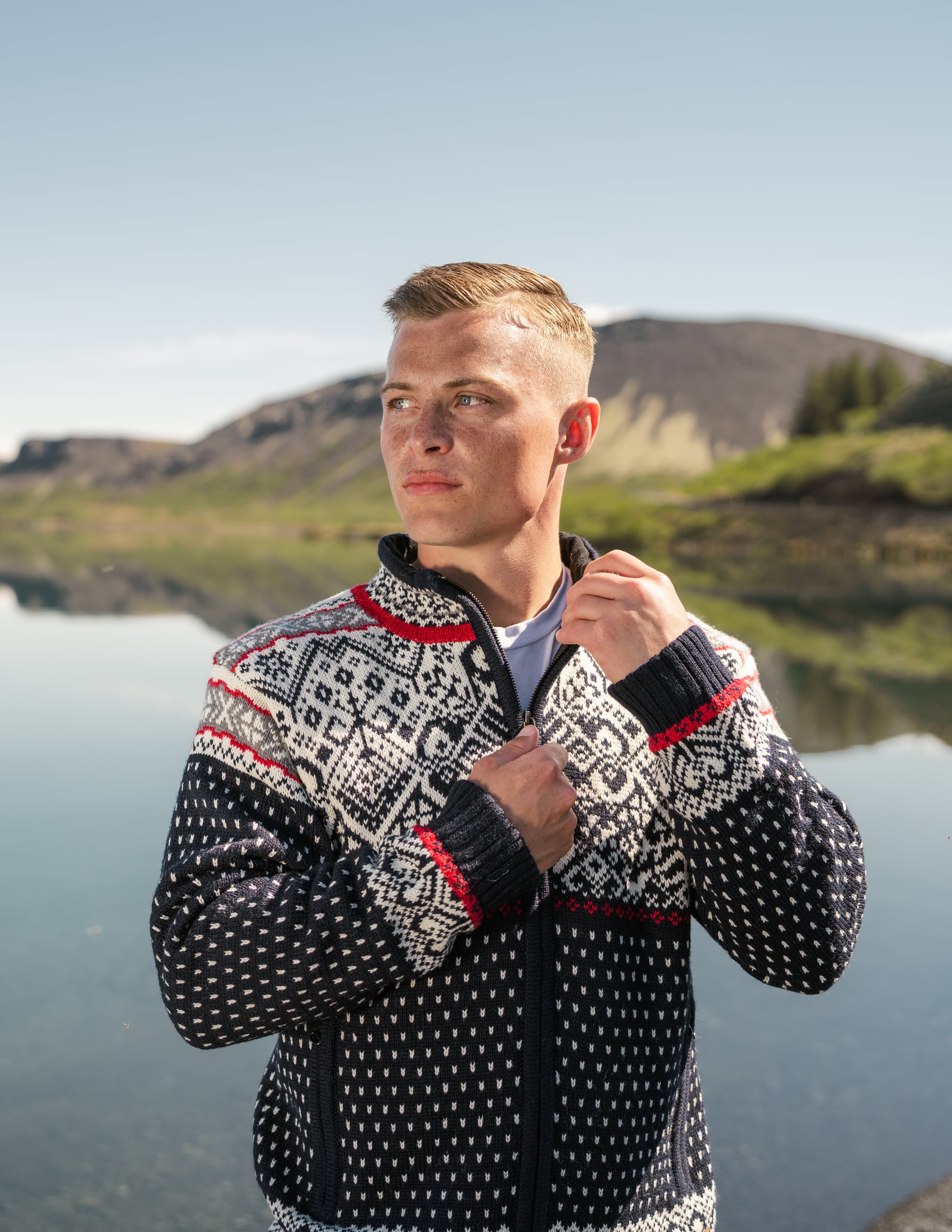 BJARNI fóðruð ullarpeysa