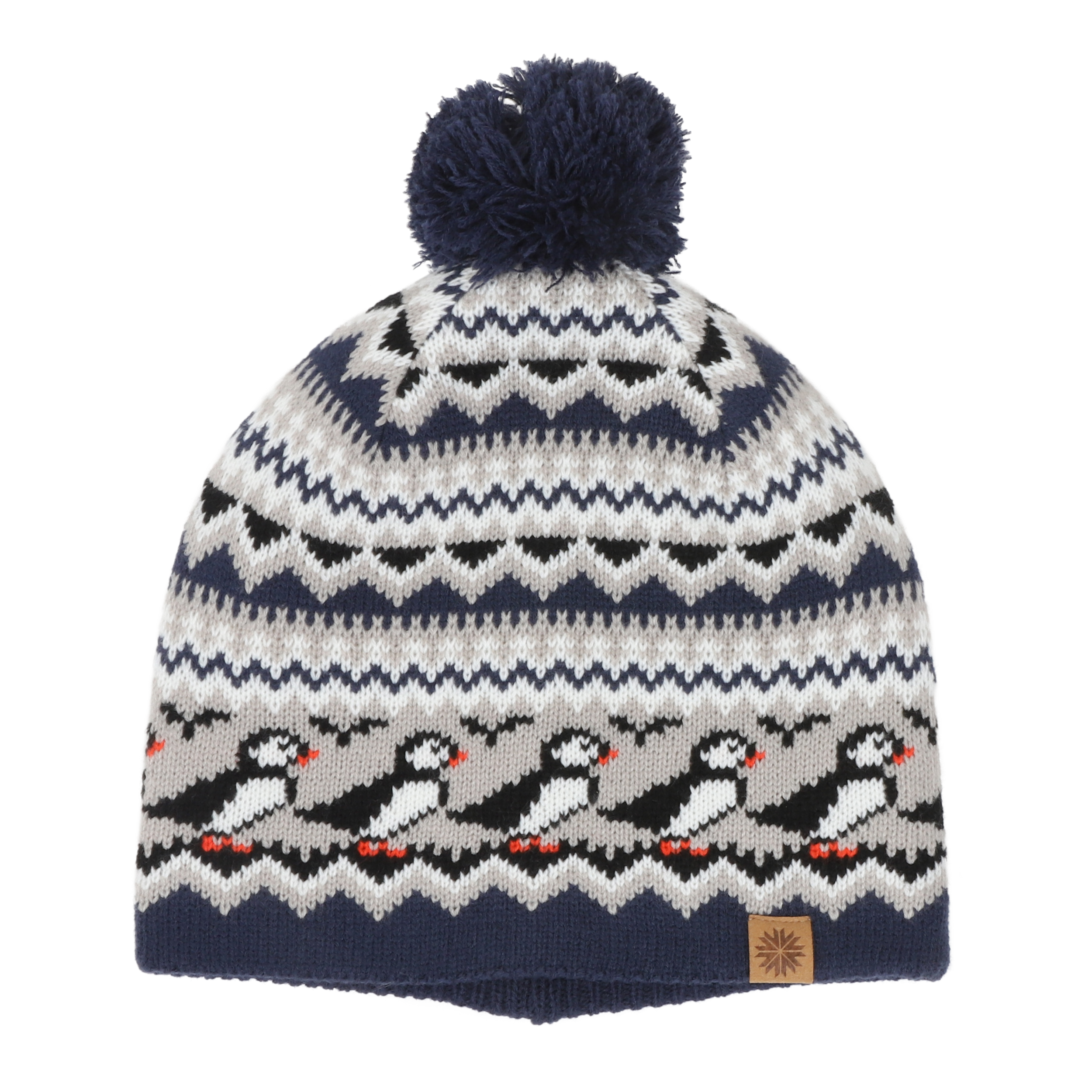 Lundaklettur bonnet à motif macareux