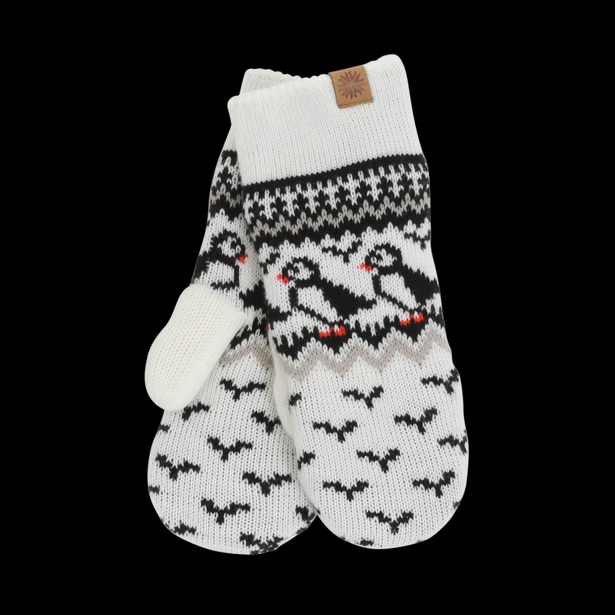 Lundaklettur mittens with Puffin pattern