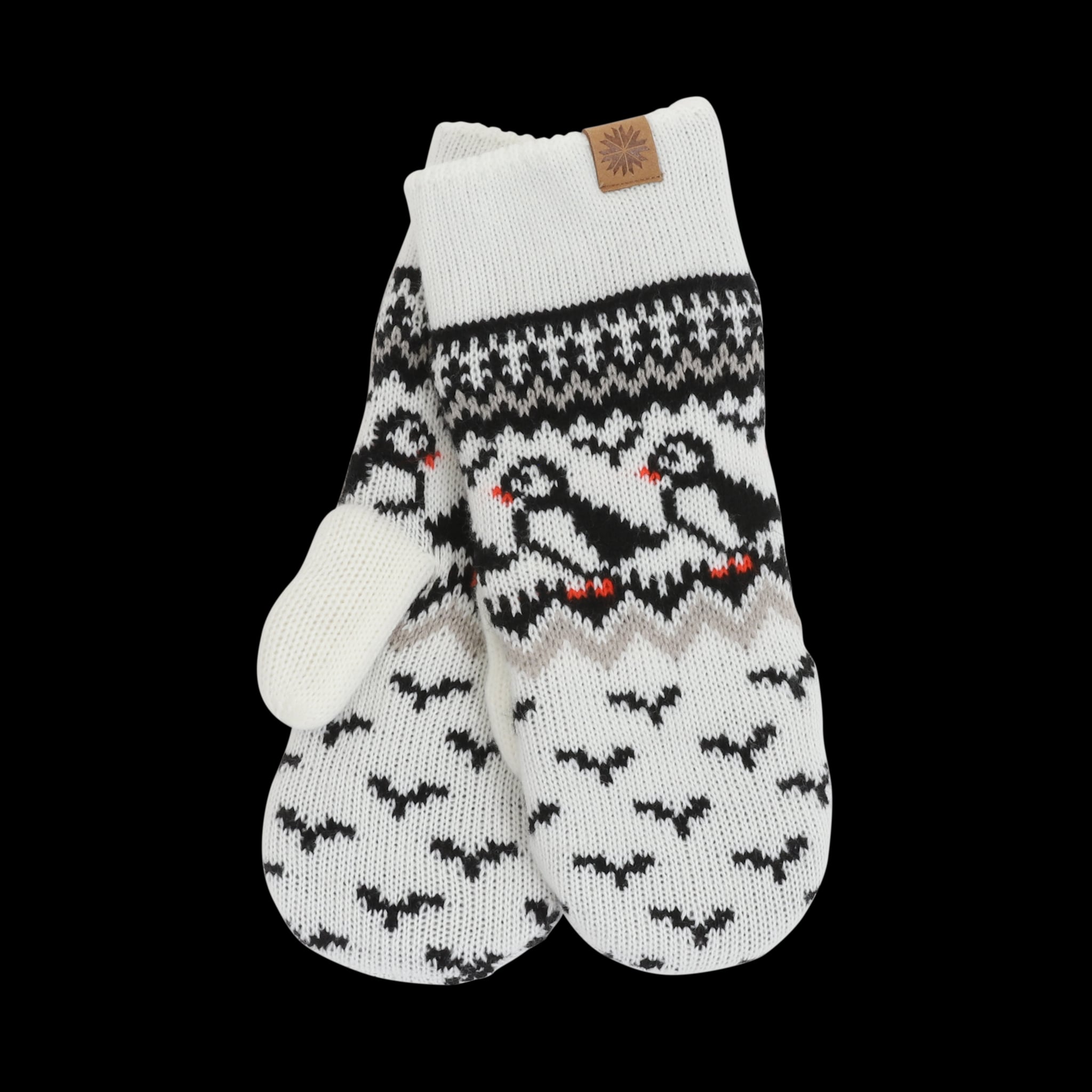 Lundaklettur mittens with Puffin pattern