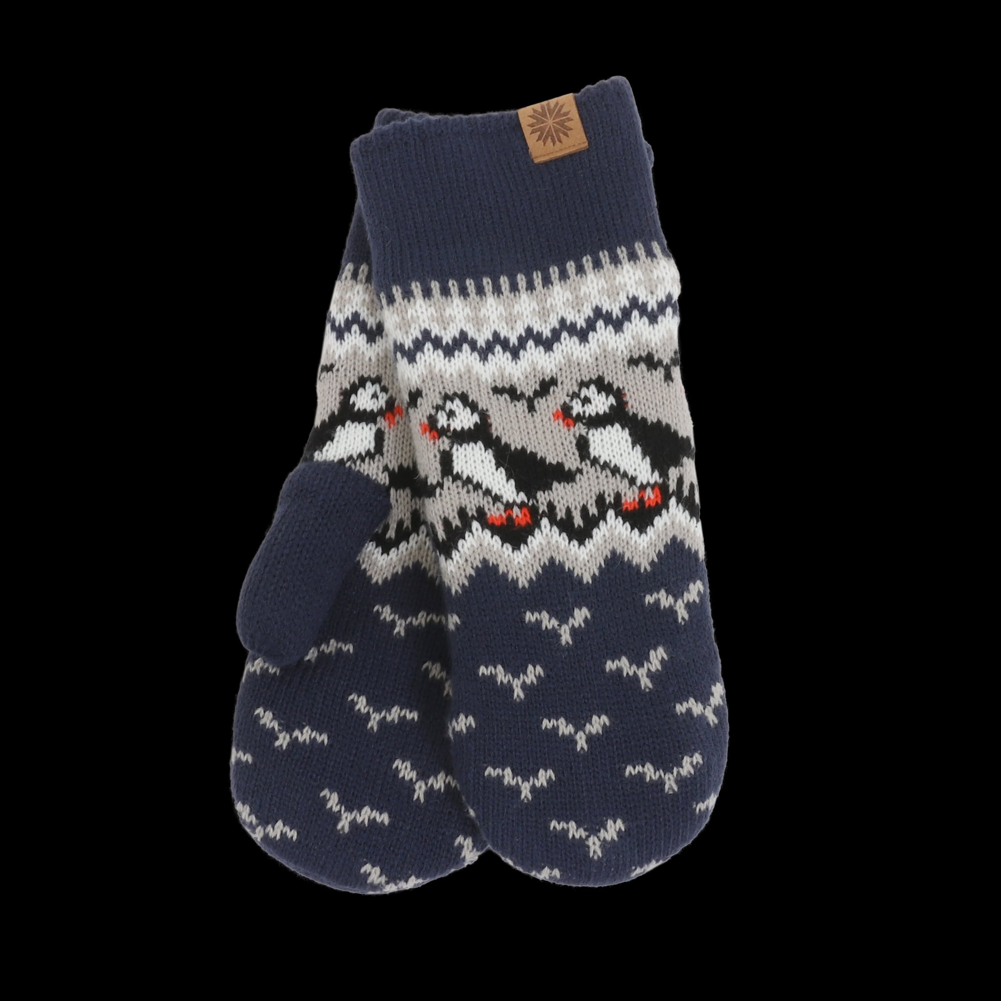 Lundaklettur mittens with Puffin pattern
