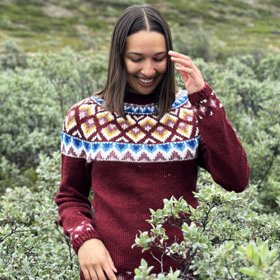 Maalia fullorðins peysa prjónauppskrift