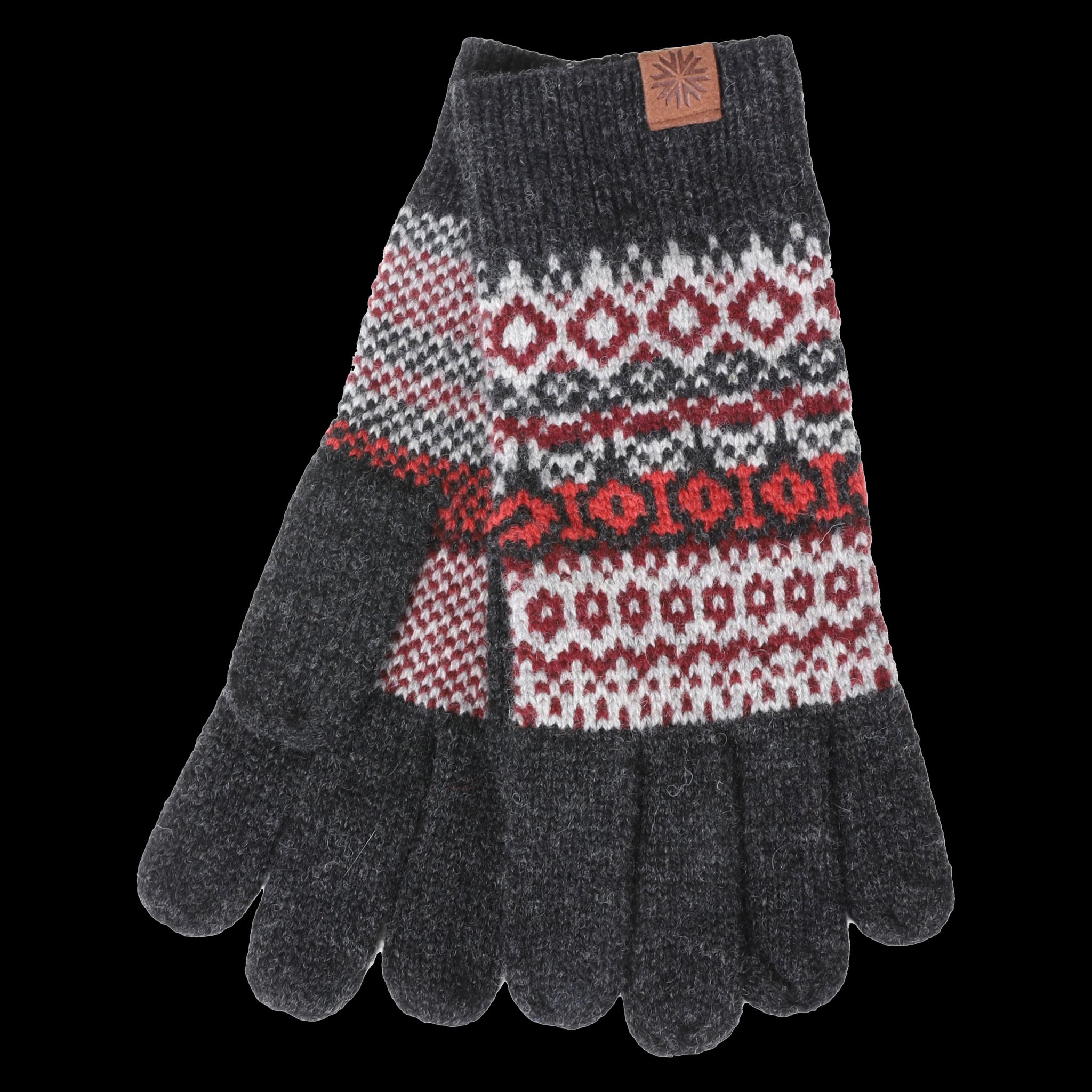 Fagradalsfjall classic Icelandic pattern wool gloves