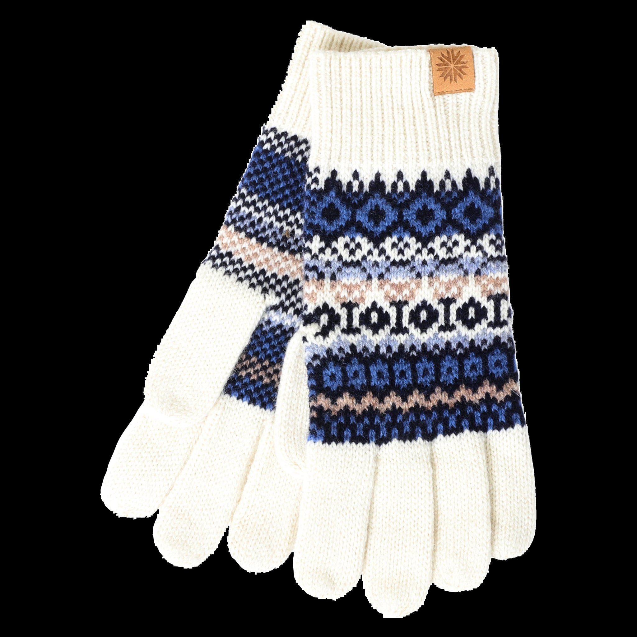 Fagradalsfjall classic Icelandic pattern wool gloves