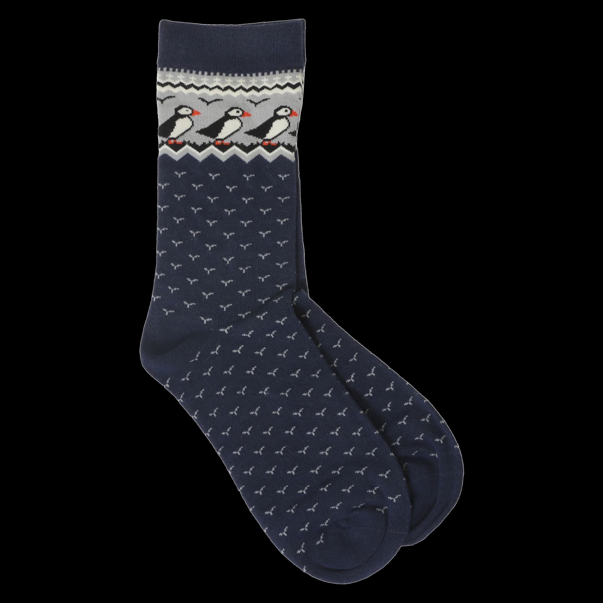 Lundaberg Cotton socks with puffin pattern