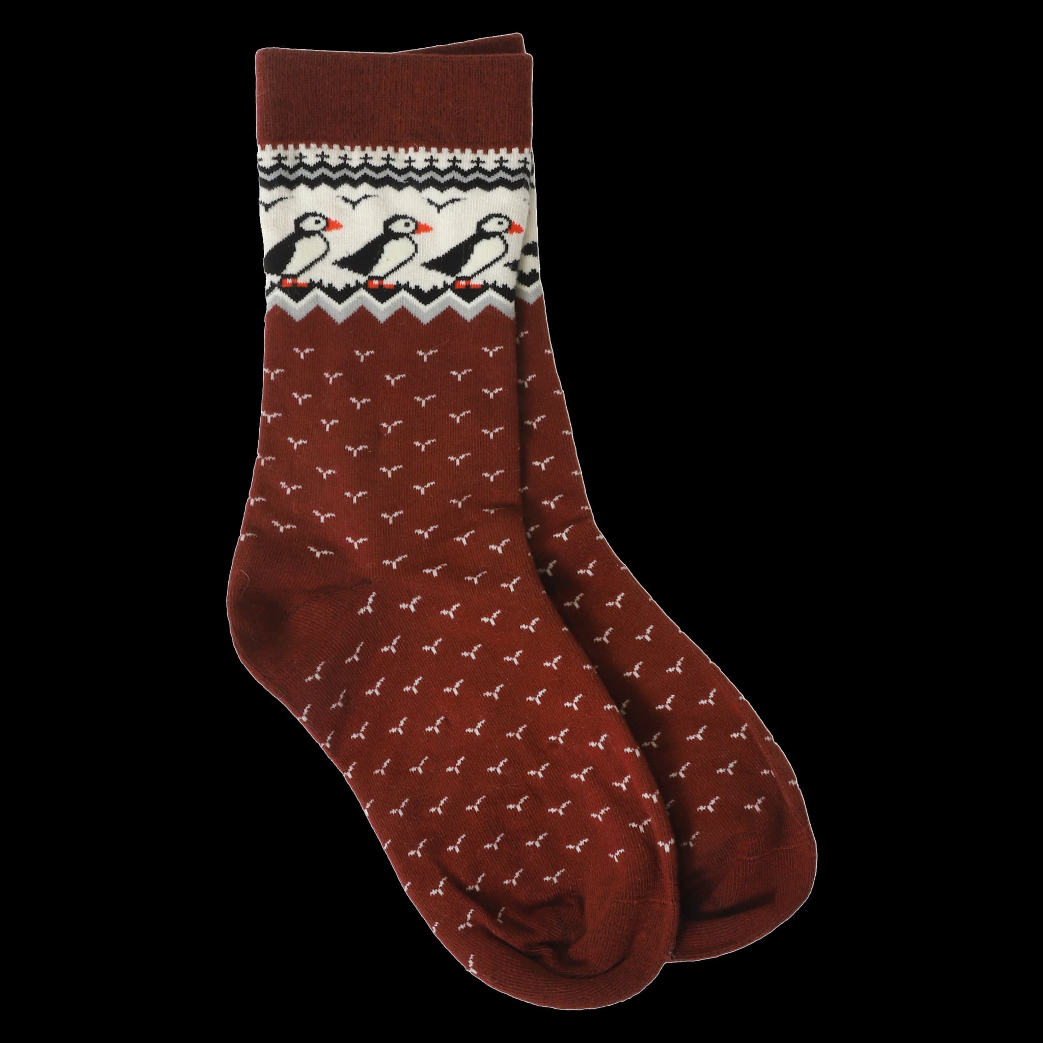 Lundaberg Cotton socks with puffin pattern