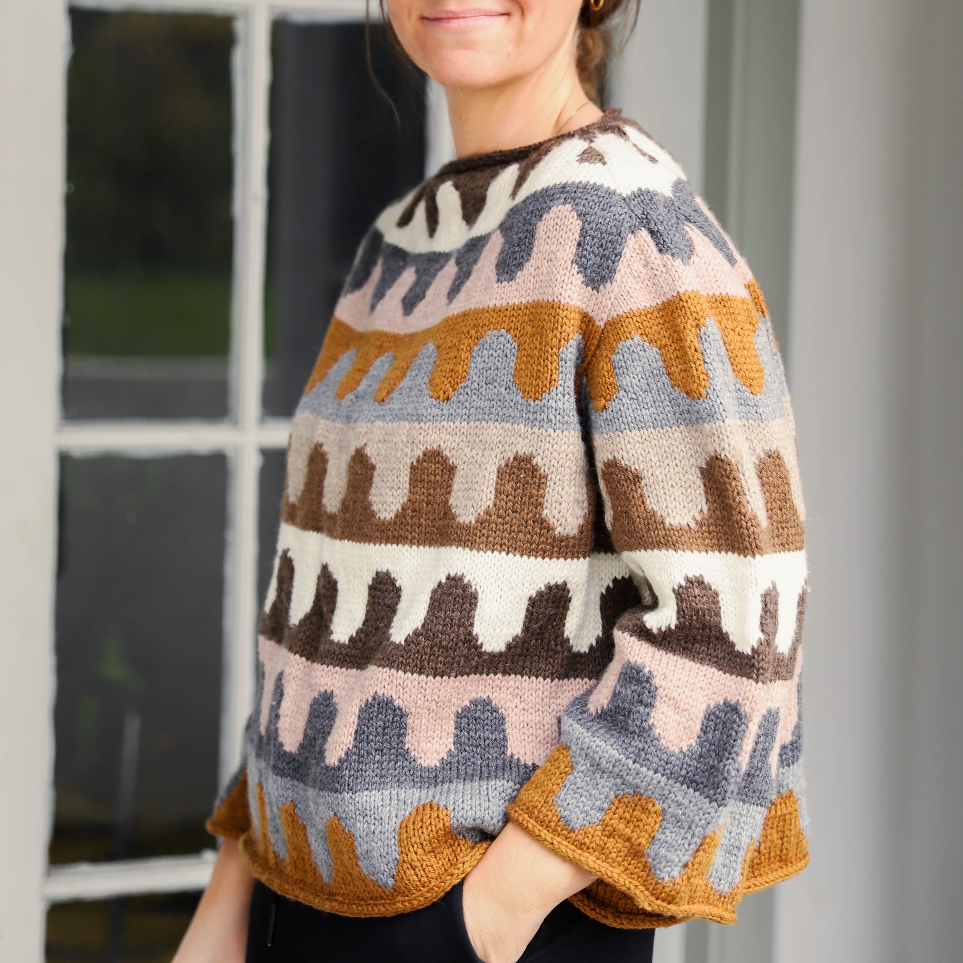 Alva fun pattern sweater knitting pattern