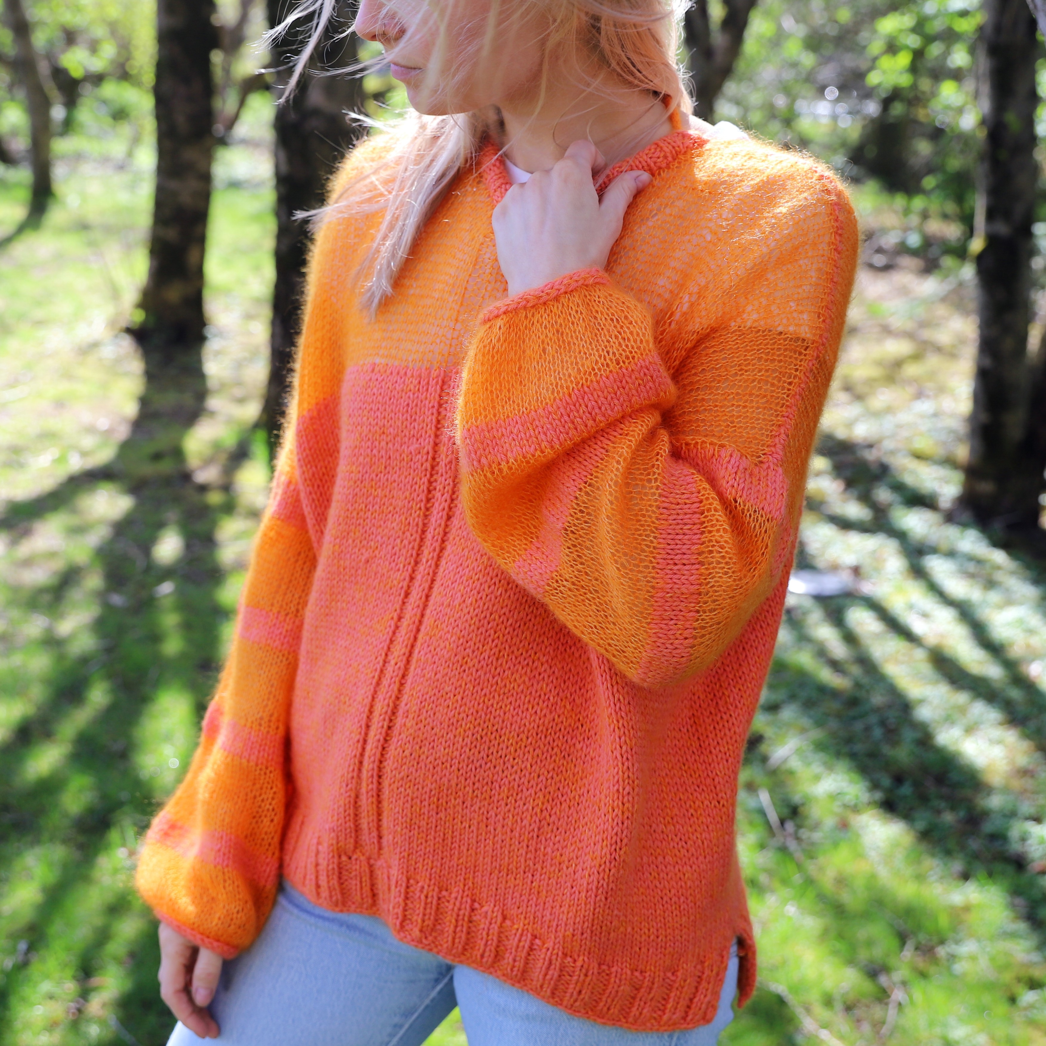 Randalína summer sweater knitting pattern