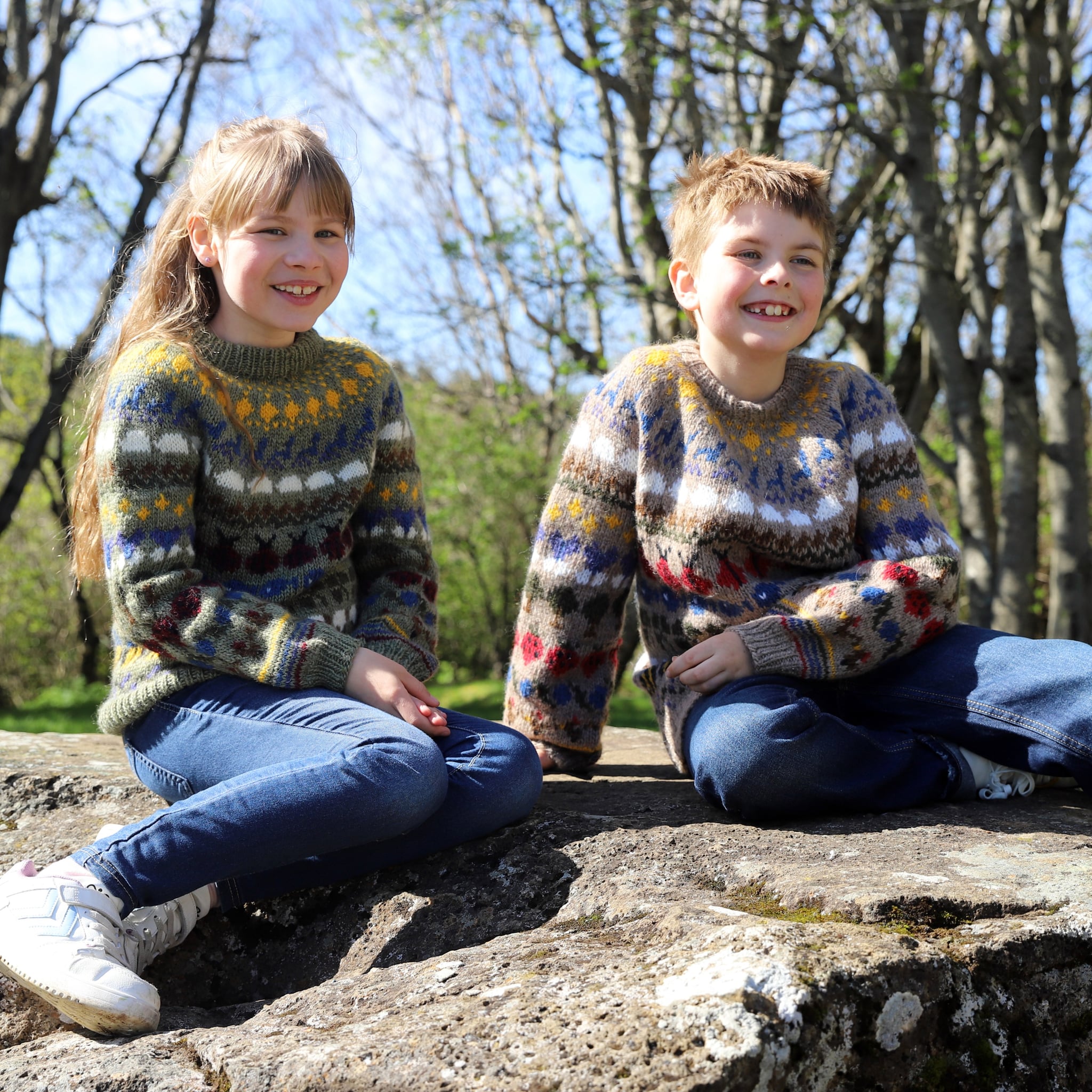Náttúra kids' nature sweater knitting pattern