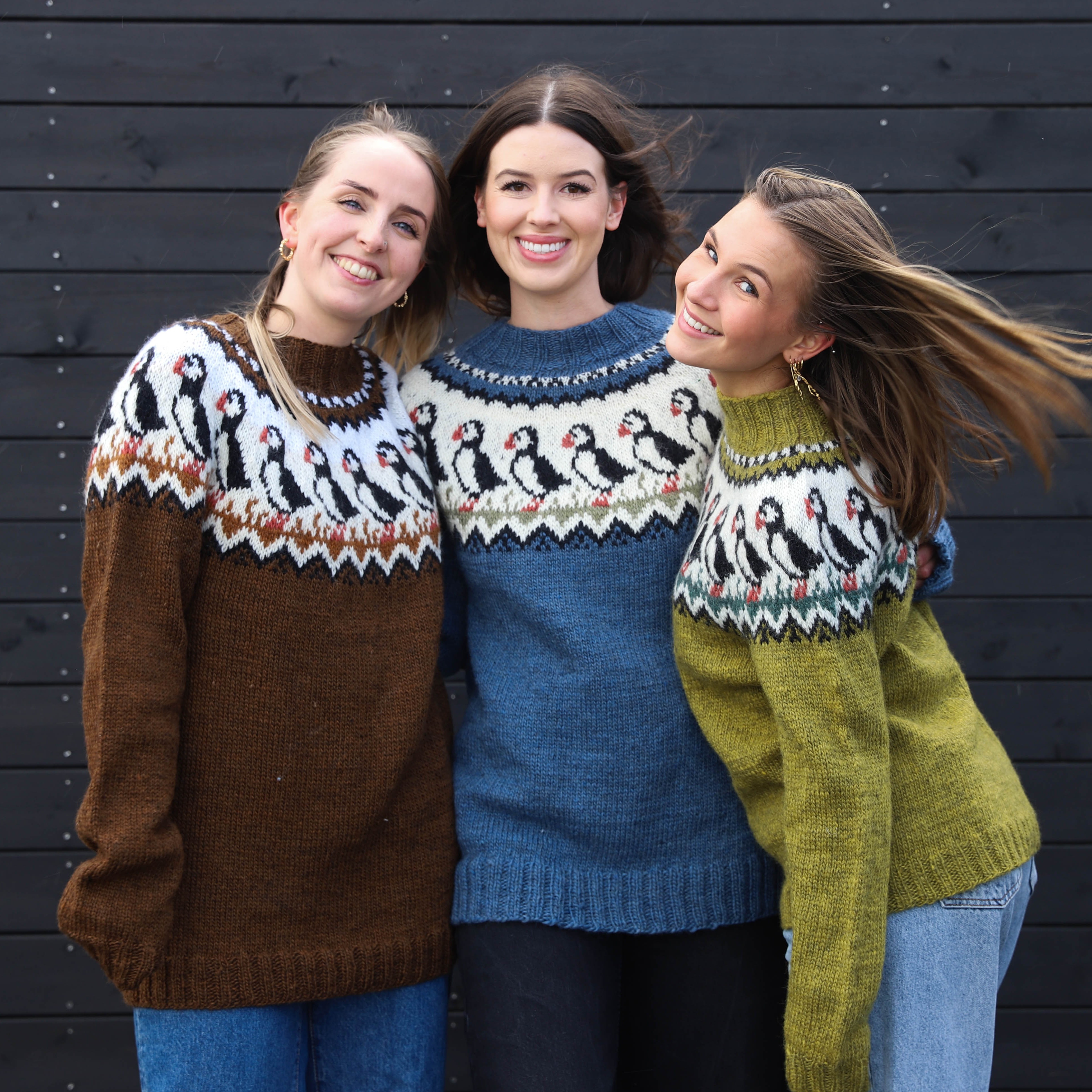 Lundi puffin sweater knitting pattern