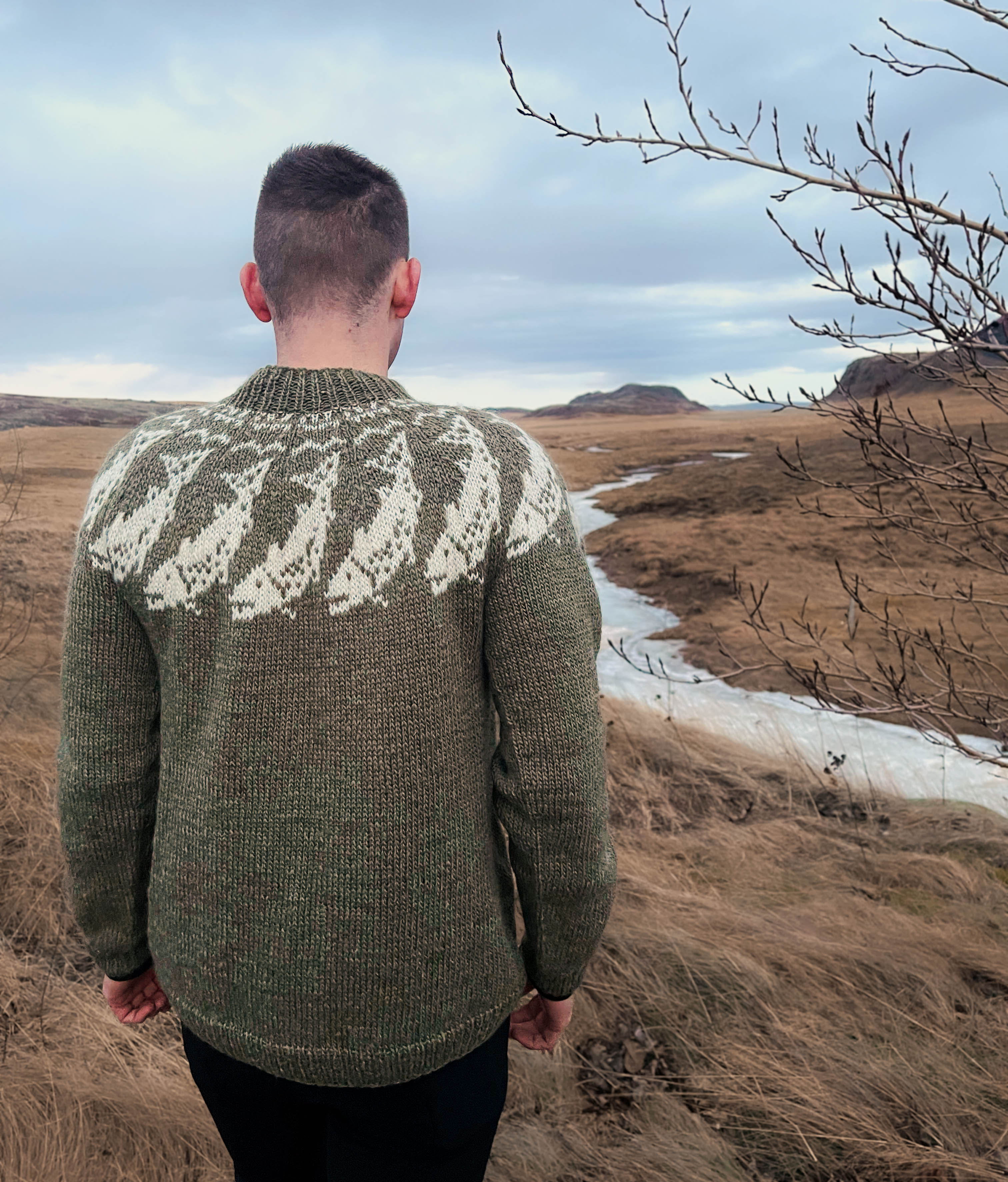 Stórlax adult sweater knitting pattern