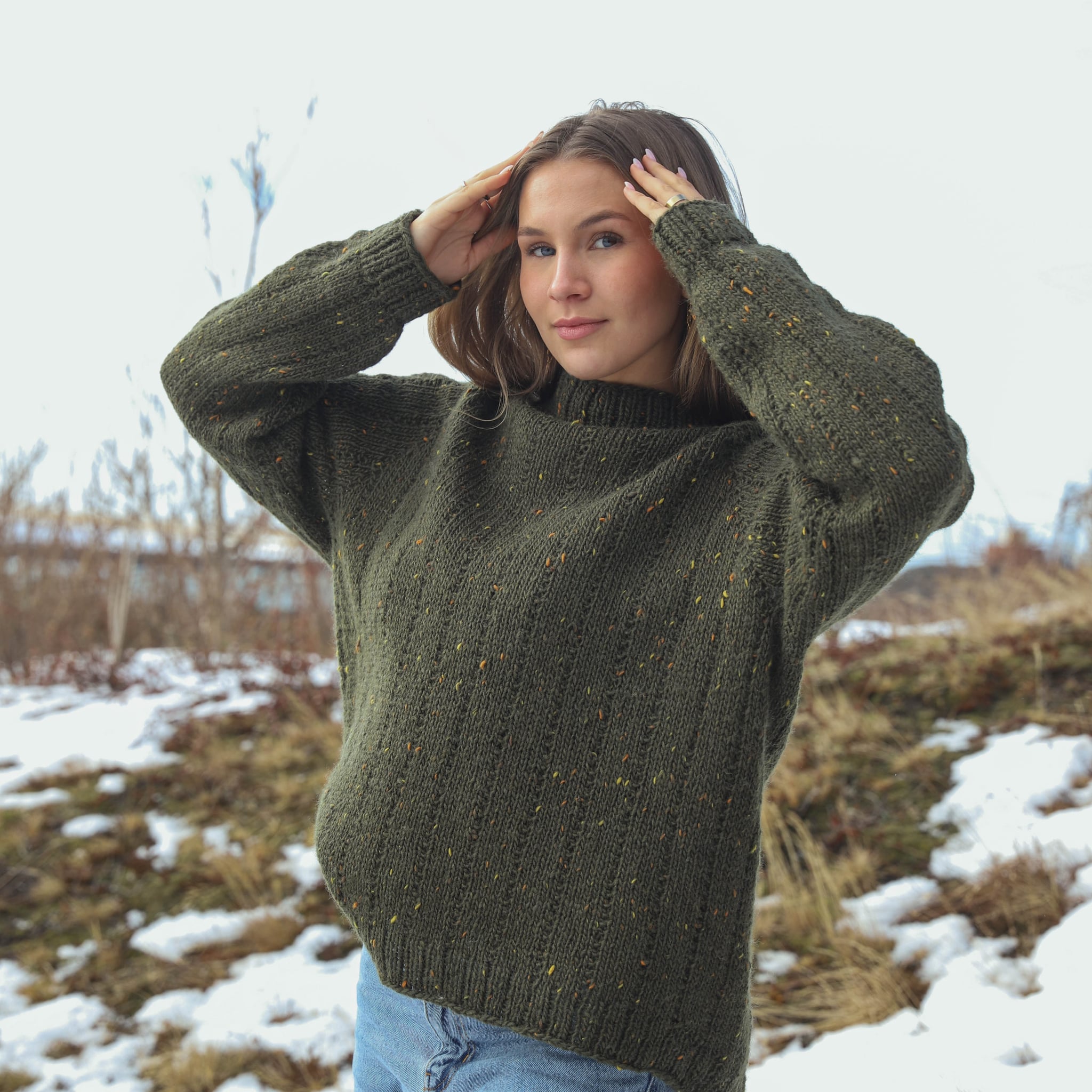 Stella adult sweater knitting pattern