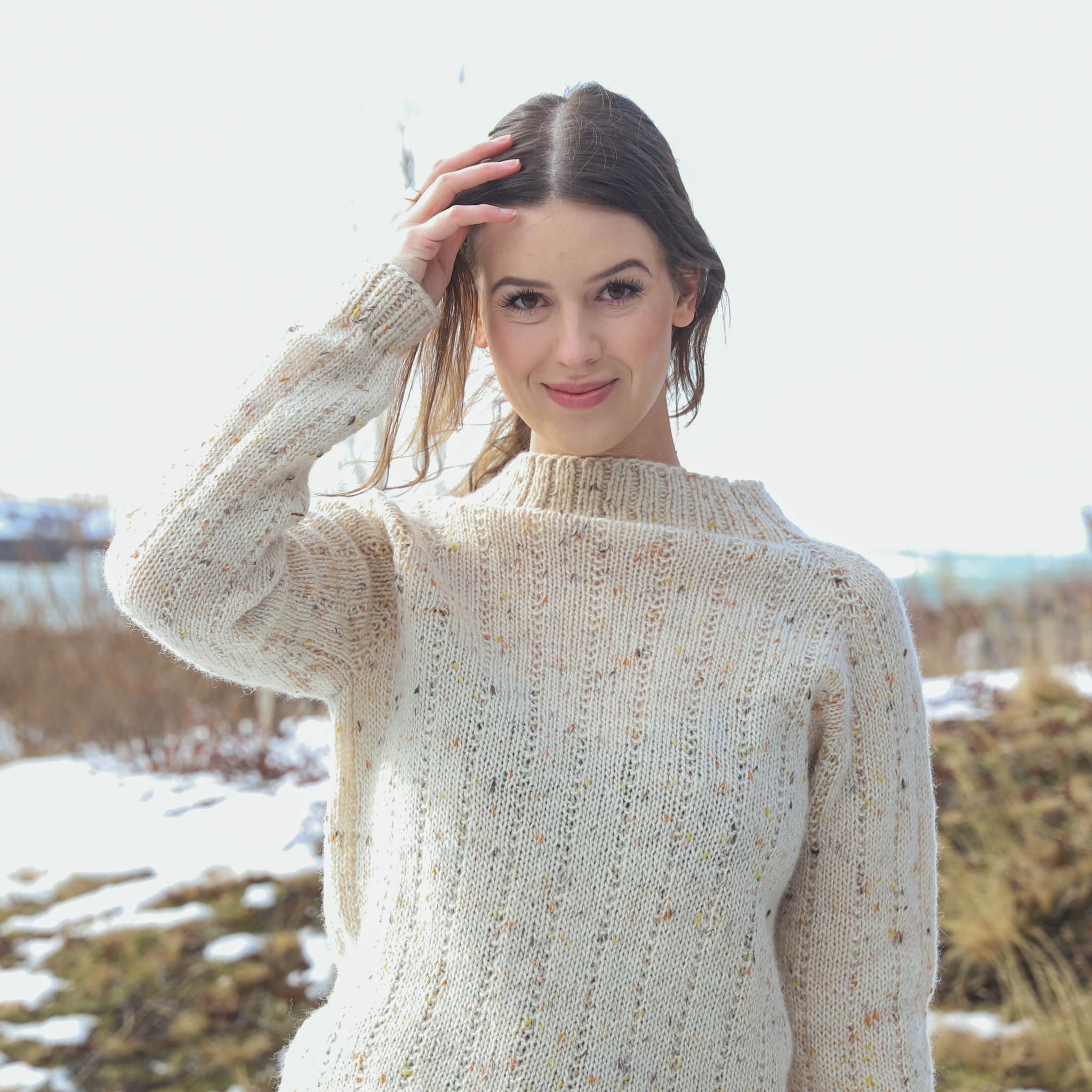 Stella adult sweater knitting pattern