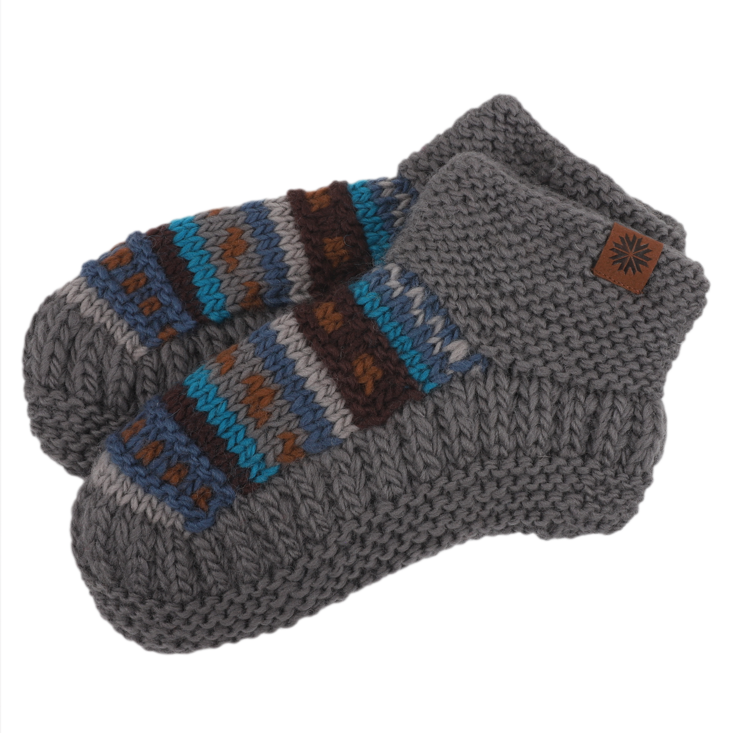 Magney Chaussettes en laine tricotées main