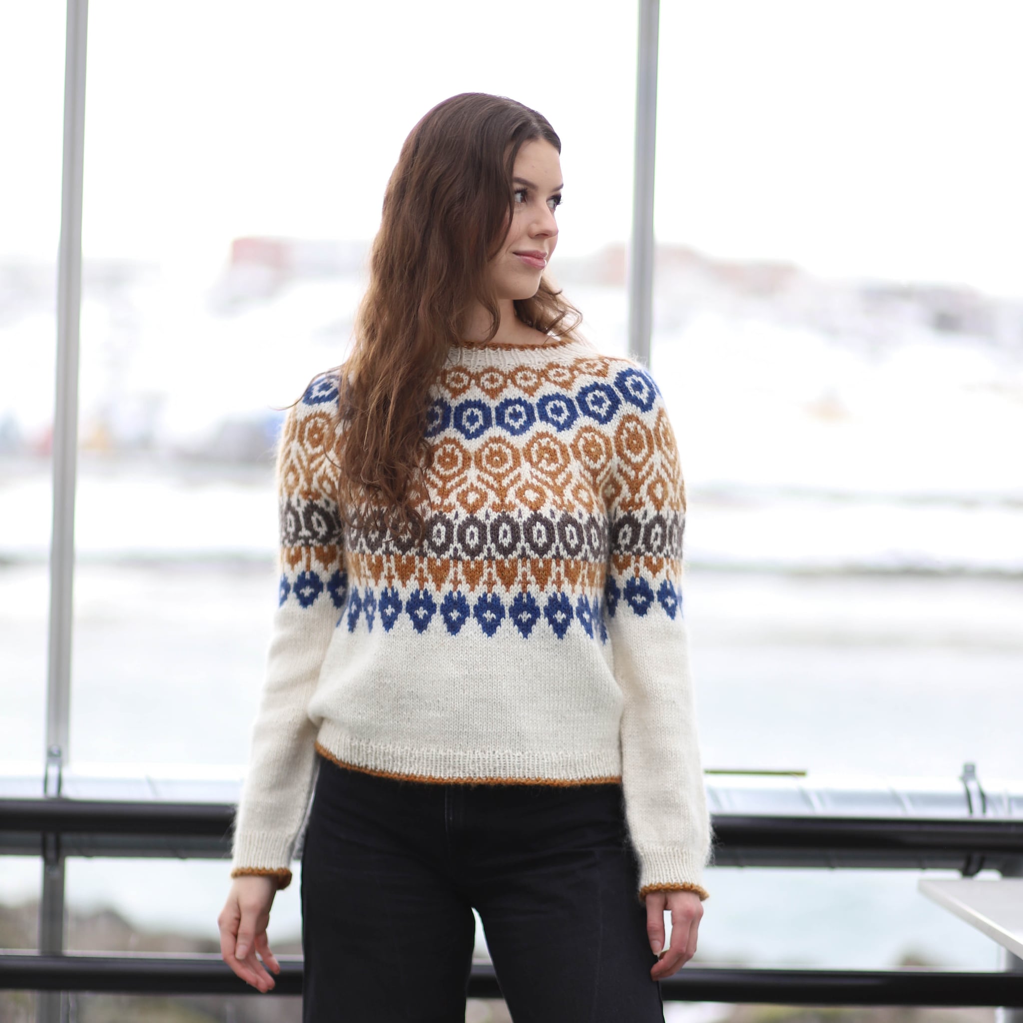 Bríet womens' sweater knitting pattern